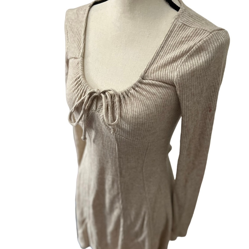 NWT - Wild Fable - Long Sleeve Gold Dusted Ribbed Dress - Picture 4 of 4
